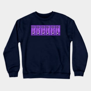 Purple Tiki Cats! Crewneck Sweatshirt